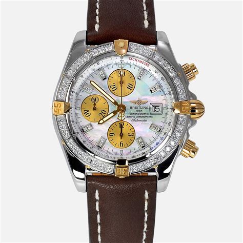 yellow diamond breitling watches|Breitling chronomat diamond bezel.